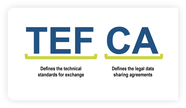 Image explaining the two parts of TEFCA: TEF and CA 